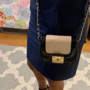 Black and Creme Cross Body Purse